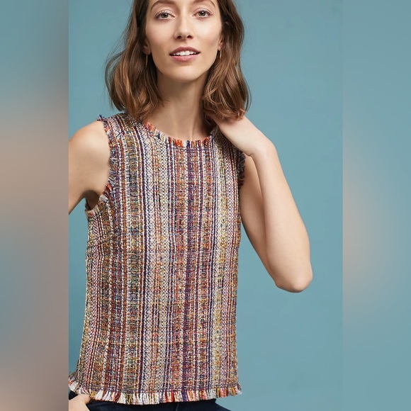 Anthropologie Tops - ANTHRO MAEVE MARON SLEEVELESS TWEED SHELL TOP
